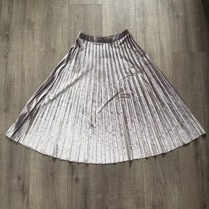 ASOS Pleated Velvet Midi Skirt